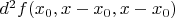 $d^2 f(x_0, x-x_0, x-x_0)$