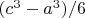 $(c^3-a^3)/6$