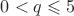 $0<q\leqslant5$