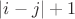 $ |i-j|+1 $