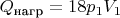 $Q_{\text{нагр}} = 18p_1V_1$