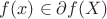 $f(x)\in \partial f(X)$
