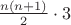 $\frac{n(n+1)}{2}\cdot 3$