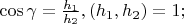 $\cos\gamma=\frac{h_1}{h_2},(h_1,h_2)=1;$
