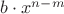 $b \cdot x^{n - m}$