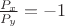 $\frac{P_x}{P_y}=-1$