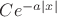 $Ce^{-a|x|}$