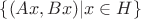 $\{(Ax,Bx) | x\in H\}$