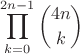 $$\prod_{k=0}^{2n-1}\binom{4n}{k}$$