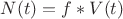 $N(t)=f*V(t)$
