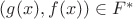 $(g(x),f(x)) \in F^{*}$