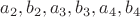 $a_2,b_2,a_3,b_3,a_4,b_4$