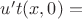 $u't(x,0)=$