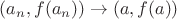 $(a_n,f(a_n))\to (a,f(a))$