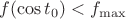 $f(\cos t_0)<f_{\max}$