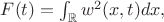 $F(t) = \int_{\mathbb{R}}w^2(x,t)dx ,$