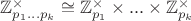 $\mathbb{Z}_{p_1...p_k}^{\times}\cong\mathbb{Z}_{p_1}^{\times}\times...\times\mathbb{Z}_{p_k}^{\times}$