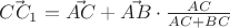 $\vec{CC_1}=\vec{AC}+\vec{AB}\cdot\frac{AC}{AC+BC}$
