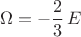 $$\Omega=-\frac{2}{3}\,E$$