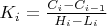 $K_i=\frac {C_i-C_{i-1}} {H_i-L_i}$