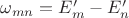 $\omega_{mn}=E'_m-E'_n$