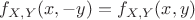 $$f_{X, Y}(x, -y)=f_{X,Y}(x, y)$$