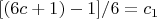 $[(6c+1)-1]/6=c_1$