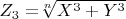 $Z_3=$\sqrt[n]{X^3+Y^3}$ $