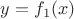 $y=f_1(x)$