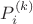 $P_i^{(k)}$