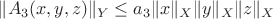 $\|A_3(x,y,z)\|_Y\le a_3\|x\|_X\|y\|_X\|z\|_X$