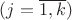 $\[(j = \overline {1,k} )\]$