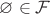 $\varnothing \in \mathcal F$
