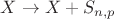 $X\to X+S_{n,p}$