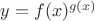 $y=f(x)^{g(x)}$ $y=f(x)^{g(x)}$