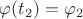 $\varphi(t_2)=\varphi_2$