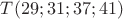 $T(29;31;37;41)$