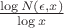 $\frac{\log N(\epsilon , x)}{\log x}$ $\frac{\log N(\epsilon , x)}{\log x}$