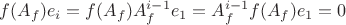 $f(A_f)e_i = f(A_f)A^{i-1}_fe_1=A^{i-1}_ff(A_f)e_1 = 0$