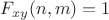 $F_{xy}(n, m) = 1$