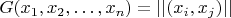 $G(x_1,x_2,\ldots,x_n)=||(x_i,x_j)||$