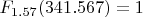 $F_{1.57}(341.567)=1$