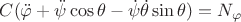 $C(\ddot\varphi+\ddot\psi\cos\theta-\dot\psi\dot\theta\sin\theta)=N_\varphi$