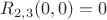 $R_{2,3}(0,0)=0$