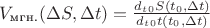 $V_\text{мгн.} (\Delta S, \Delta t) = \frac {d_t_0S(t_0,\Delta t)}{d_t_0t(t_0,\Delta t)}$