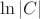$\ln|C|$