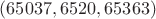 $(65037, 6520, 65363)$