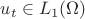 $u_t\in L_1(\Omega)$