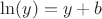 $\ln(y)=y+b$