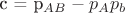 c = p_{AB} - p_Ap_b